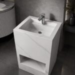 Marble Cube Pedestal Wash Basin
