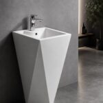 Diamond Porcelain Pedestal Basin