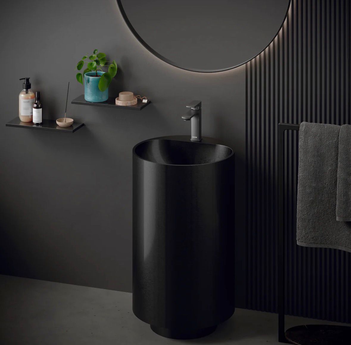 Black Freestanding Wash Basin Black Freestanding Wash Basin