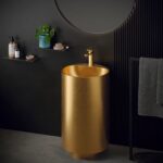 Gold Column Freestanding Wash Basin
