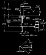 Lineare Single-lever Basin Mixer 1/2" S-Size