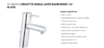 Eurocube Single-lever Basin Mixer 1/2" L-Size