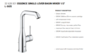 Eurosmart Single-lever Basin Mixer 1/2" M-Size