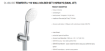 Tempesta 110 Wall Holder Set 2 Sprays (Rain, Jet)