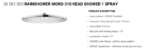 Rainshower Mono 310 Head Shower 1 Spray