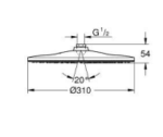 Rainshower Mono 310 Head Shower 1 Spray