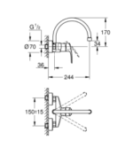 Eurosmart Single-lever Sink Mixer 1/2"