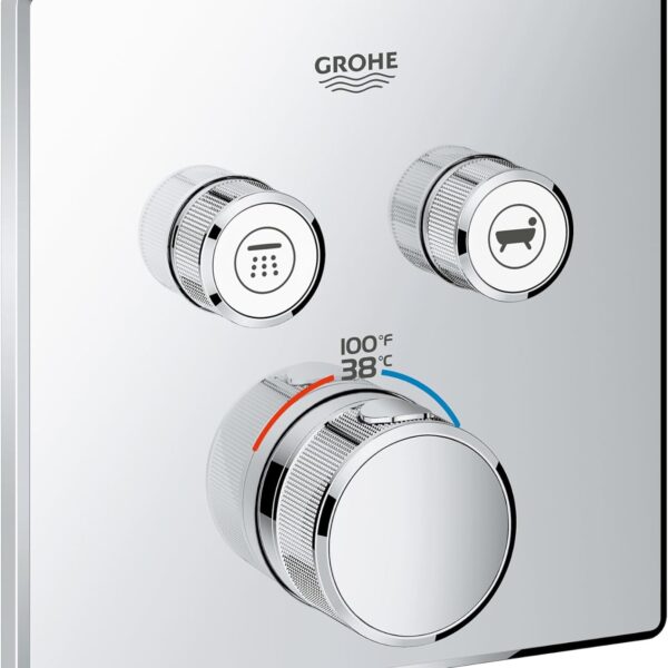 Grohtherm SmartControl Square 2-Way Thermostatic Trim