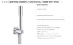Euphoria Cosmopolitan Stick Wall Holder Set 1 Spray