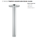 Shower Arm Ceiling 186 mm
