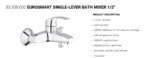 Eurosmart Single-lever Bath Mixer 1/2"