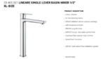 Lineare Basin Mixer 1/2" XL-Size