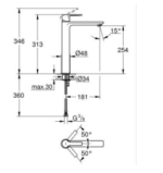Lineare Basin Mixer 1/2" XL-Size