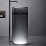 Smoked Grey Resin Freestanding Basin