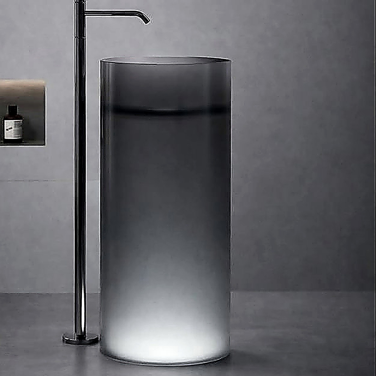 Smoked Grey Resin Freestanding Basin Smoked Grey Resin Freestanding Basin