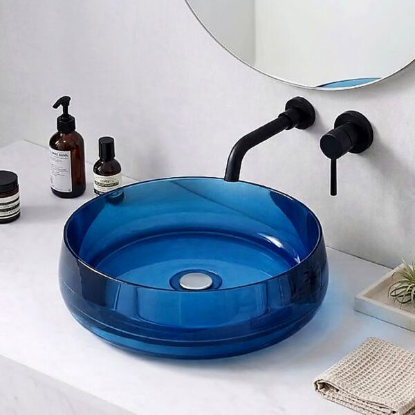 Transparent Wash Basin · Blue