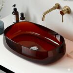 Transparent Wash Basin · Red Oval