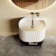 Fluted Solid Surface Pedestal Sink