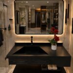 Matte Black Integrated Vanity