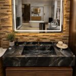 Black Marble Integrated Vanity