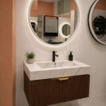 Walnut Vanity with Marble Basin