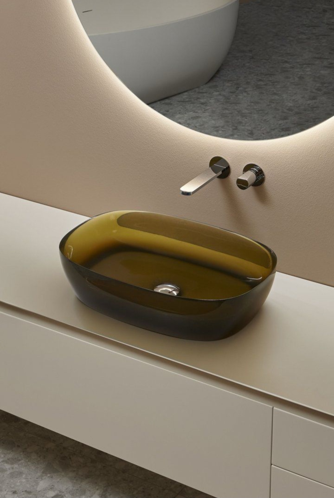 Transparent Wash Basin ยท Olive Transparent Wash Basin ยท Olive