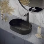Black Oval Stainless Basin
