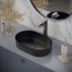 Black Oval Stainless Basin