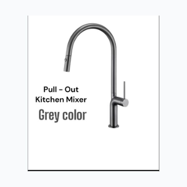 Grey Pull-Out Kitchen Mixer