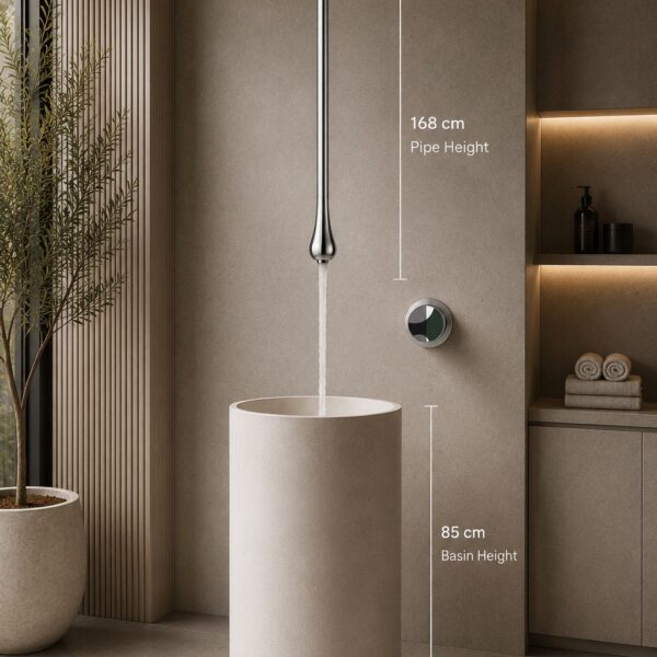 Ceiling Drop Mixer · Chrome