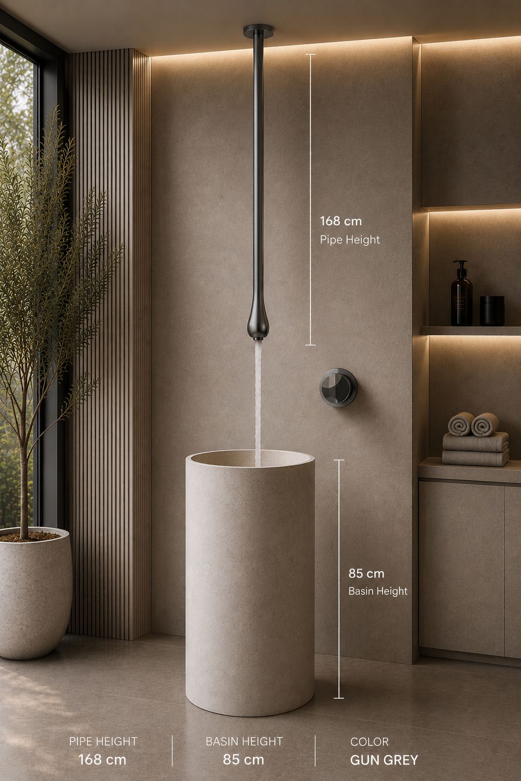 Ceiling Drop Mixer ยท Gun Grey Ceiling Drop Mixer ยท Gun Grey