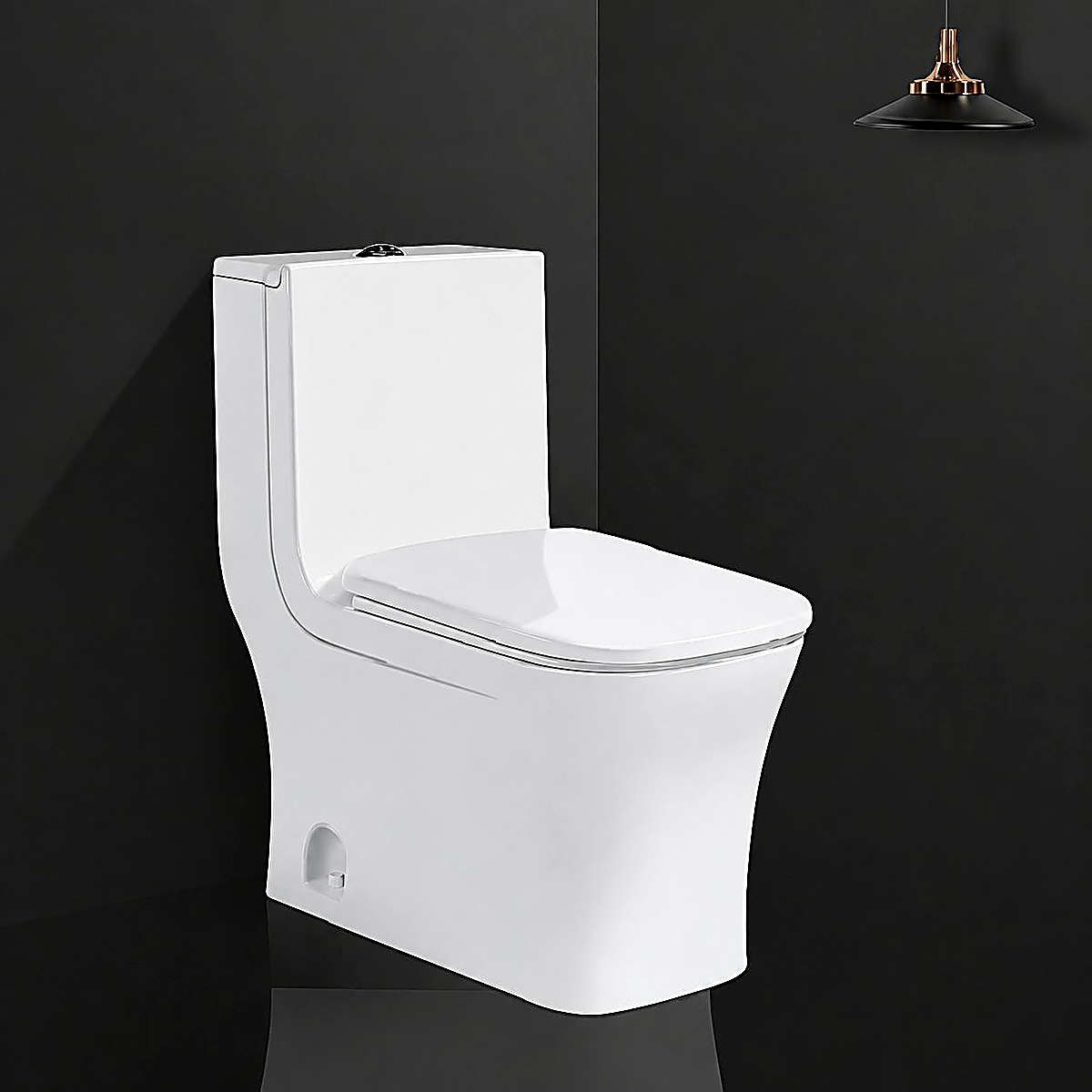 Curved Square Toilet ยท Dark Curved Square Toilet ยท Dark