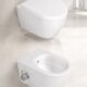 Square Wall Hung WC & Bidet