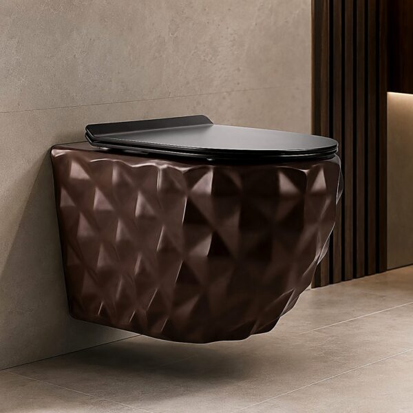 Brown Diamond Wall Hung WC