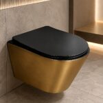 Gold & Black Wall Hung WC