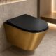 Gold & Black Wall Hung WC