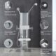 Multifunctional Shower Panel with Thermostatic Mixer
