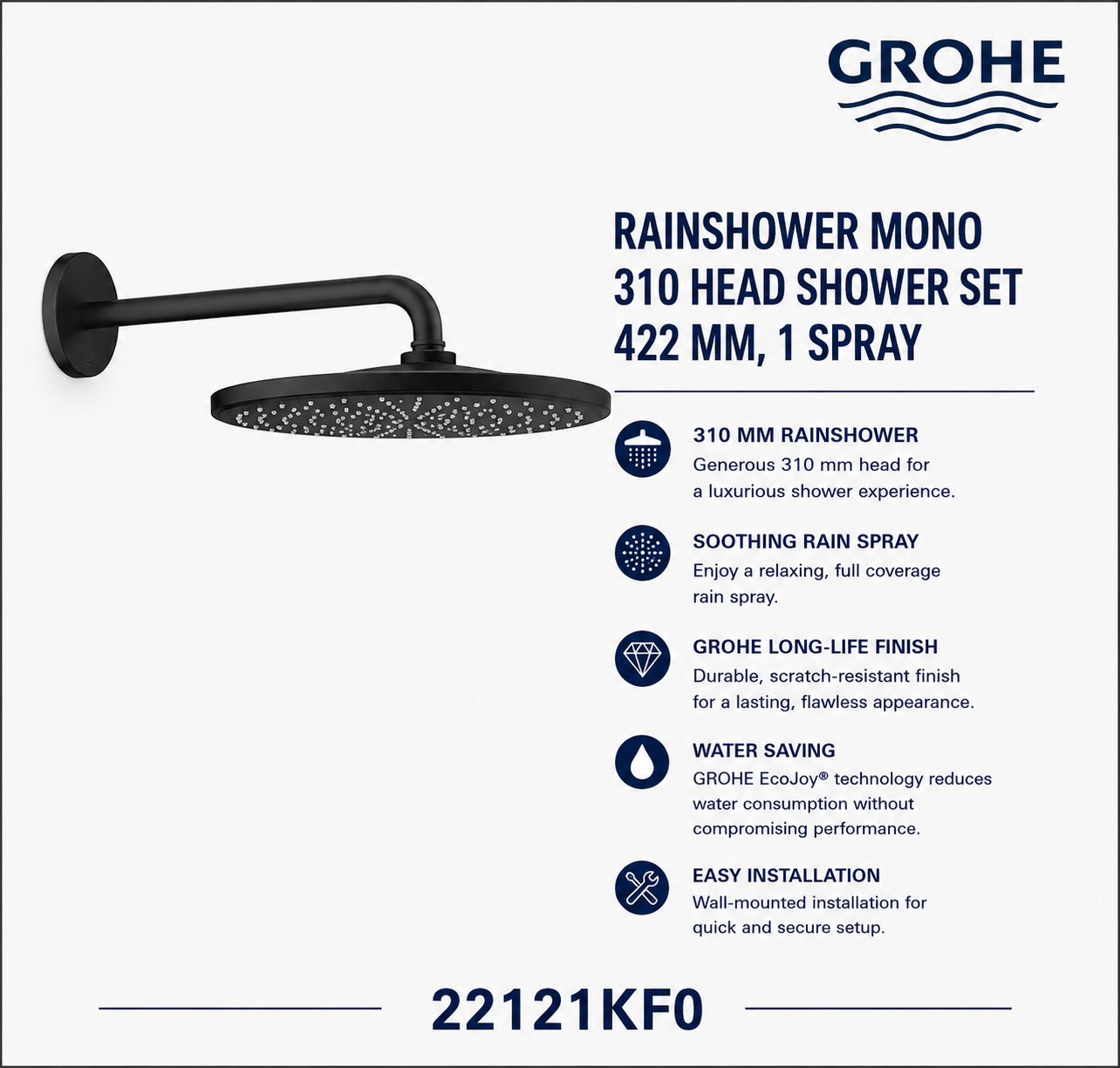 Grohe Rainshower Mono 310 Head Shower Set Grohe Rainshower Mono 310 Head Shower Set
