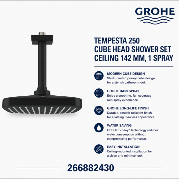 Grohe Tempesta 250 Cube Head Shower Set
