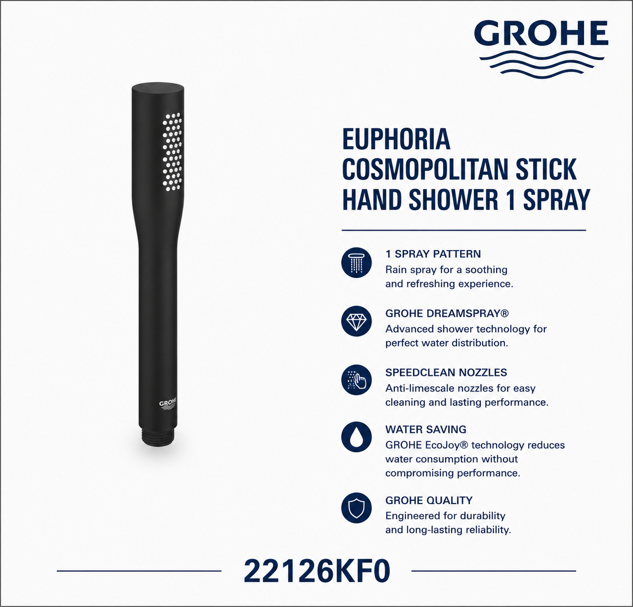 Grohe Euphoria Cosmopolitan Stick Hand Shower 1 Spray Grohe Euphoria Cosmopolitan Stick Hand Shower 1 Spray
