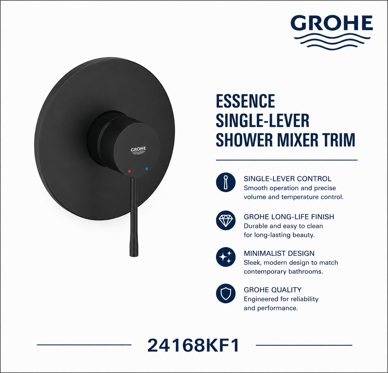 GROHE Essence Single-Lever Shower Mixer Trim