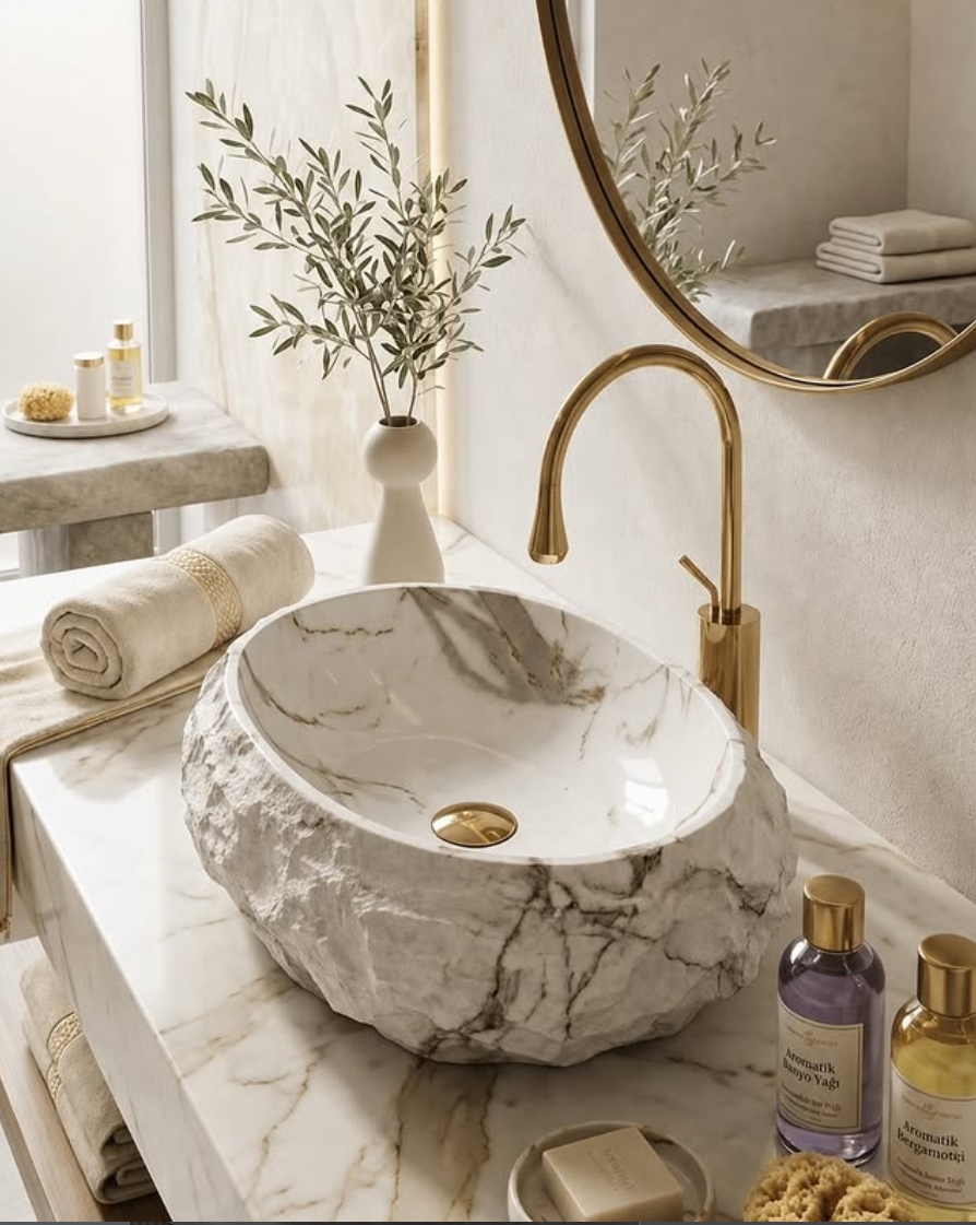 Marble Rock-Inspired Wash Basin - Image 1